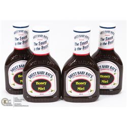 LOT OF 4 SWEET BABY RAYS HONEY BARBECUE SAUCE
