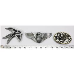LOT OF THREE NEW BELT BUCKLES