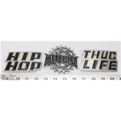 LOT OF THREE NEW BELT BUCKLES