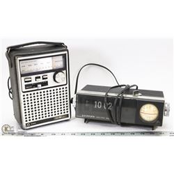 2 VINTAGE RADIOS SEARS & LLOYD CLOCK RADIO