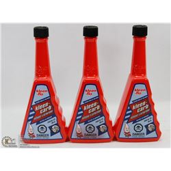 LOT OF 3 BOTTLES OF KLEEN FLO CLEAN CARB ADDITIVE-
