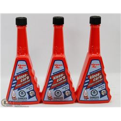 LOT OF 3 BOTTLES OF KLEEN FLO CLEAN CARB ADDITIVE-