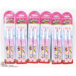 LOT OF 6 SHOPKINS 2 PACK TOOTHBRUSH SETS