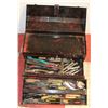 Image 1 : METAL TOOL BOX WITH 2 DRAWERS, TRAY, FULL OF TOOLS