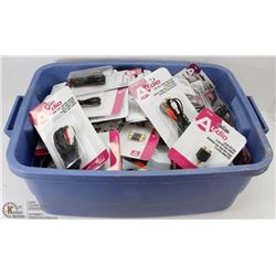 TOTE OF NEW KITCHENWARE AND ELECTRONICS