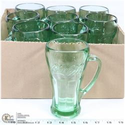 LOT OF 9 COCA -COLA MUGS.