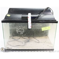FISH TANK WITH LIGHT & FILTER 16"L X 8"W X 10"H