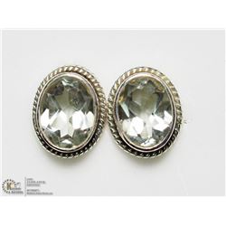 5) STERLING SILVER GENUINE GEMSTONE STUD EARRINGS