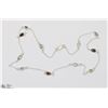 Image 1 : 6) STERLING SILVER GEMSTONE NECKLACE