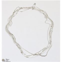 8) LOT OF 5 STERLING SILVER CHAINS