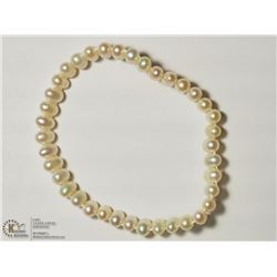 12) FRESHWATER PEARL FLEXIBLE SIZE BRACELET