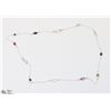 Image 1 : 17) STERLING SILVER GEMSTONE NECKLACE