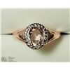 Image 1 : 20) STERLING SILVER MORGANITE RING SIZE 7.25