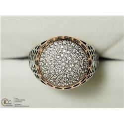 25) STERLING SILVER CZ MEN'S RING SIZE 10