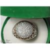 Image 2 : 25) STERLING SILVER CZ MEN'S RING SIZE 10