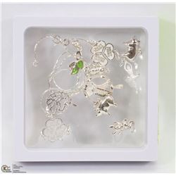 26) 10 ASSORTED STERLING SILVER PENDANTS W/CHAIN