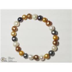 37) STERLING SILVER FRESHWATER PEARL BRACELET