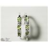 Image 1 : 38) STERLING SILVER GENUINE PERIDOT EARRINGS