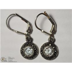 43) STERLING SILVER  CZ EARRINGS