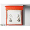 Image 2 : 43) STERLING SILVER  CZ EARRINGS