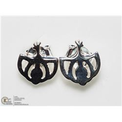 46) STERLING SILVER SWORD SHAPED STUD EARRINGS