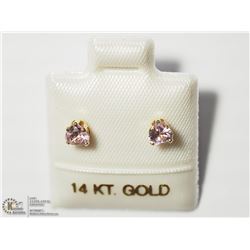 48) 14KT GOLD CZ EARRINGS