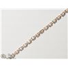 Image 2 : 49) ST. SILVER ROSE GOLD PLATED TENNIS BRACELET