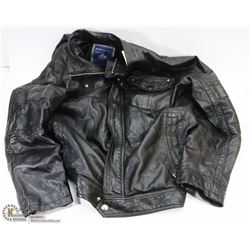 POINT ZERO SIZE LARGE LEATHER COAT
