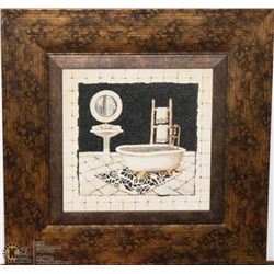 BATHROOM PICTURE - 21"X21"