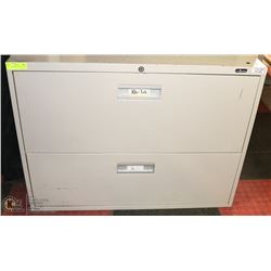 2 DRAWER METAL FILING CABINET