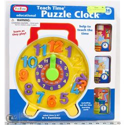 NEW TEACH TIME PUZZLE CLOCK