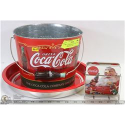 COLLECTION OF COCA-COLA ITEMS INCL BAR TRAY, ICE