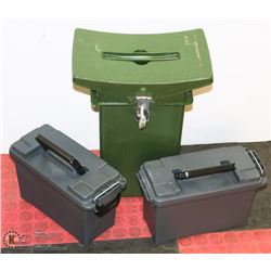 LOT OF 3 AMMO BOXES.