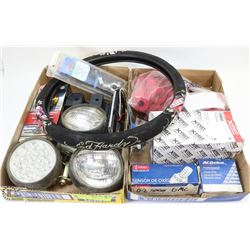 2 FLATS OF CAR ACCESSORIES & PARTS