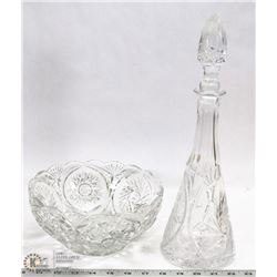 SET OF 2 CRYSTAL BOHEMIA BOWL &