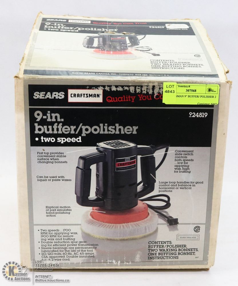 CRAFTSMAN 9" BUFFER/ POLISHER 2 SPEED