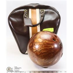 VINTAGE GALAZIE 300 BOWLING BALL WITH BAG