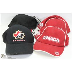 5 NEW HATS TEAM CANADA