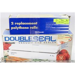 DECOSONIC VACUUM BAG SEALER INCL. 4 REPLACEMENT