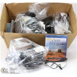BOX OF PARTS OF SAFETY EQUIPMENT WITH BLUE RAY
