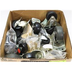 BOX OF ASSORTED CASTOR WHEELS