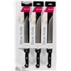 Image 1 : LOT OF 3 NEW STAINLESS STEEL SLICER KNIVES