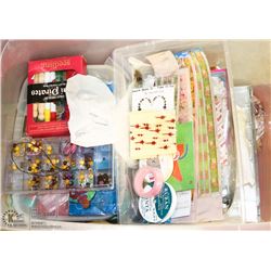 TOTE OF ASSORTED CRAFTS.