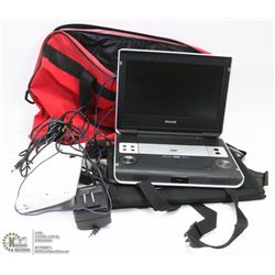 PHILIPS PORTABLE DVD PLAYER IN BAG