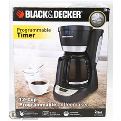 NEW BLACK AND DECKER 12 CUP PROGRAMMABLE COFFEE