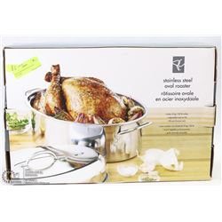 NEW STAINLESS STEEL OVAL ROASTER