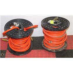 PAIR OF AIR HOSES 3/8" ID MAXIMUM 300PSI ON ROLLS