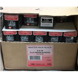 FULL CASE OF 5X1/2" FLAT WOOD SCREWS