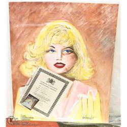 221) "PRIDE" WILLIAM VERDULT OIL ON ARTIST PAPER.