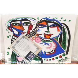 188) "BOTH SIDES OF MAN" WILLIAM VERDULT OIL ON